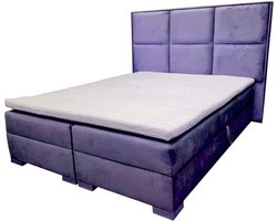 boxspring bed grand- 90x200- eenpersoonsbed met opbergruimte- complete boxspring bed- vaste matras- topper 4cm inclusief- velvet antraciet