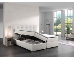 Boxspring Bed Malaga 120x200 cm 'compleet bed met opbergruimte matrassen en topper' promo aanbieding zetelsenbedden