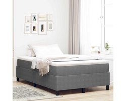 Boxspring Bed met Matras en Topper 120x200cm Lichtgrijs Corduroy Complete Set