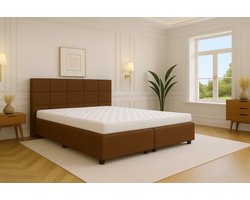 Boxspring Bed met Opbergruimte Modena 80x200 cm Lichtgroen Luxe Pocketvering Matras Stof Gratis 2x Hoofdkussens