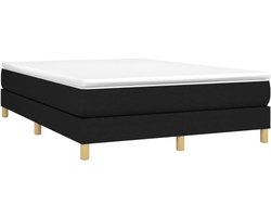 Boxspring Bed - Slaapmeubel Ledikant - Comfortabel Slapen - Ademend Materiaal - 140x200 cm - Zwart