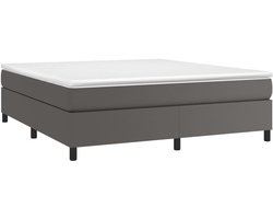 Boxspring Bed - Slaapmeubel Ledikant - Comfortabel Slapen - Stevig Kunstleer Frame - 180x200 cm - Grijs