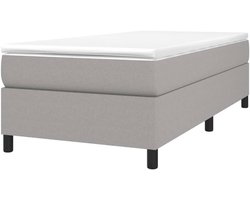 Boxspring Bed - Slaapmeubel Ledikant - Goede Nachtrust - Multiplex Lattenbodem - 100x200 cm - Lichtgrijs