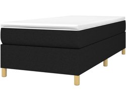 Boxspring Bed - Slaapmeubel Ledikant - Goede Nachtrust - Multiplex Lattenbodem - 100x200 cm - Zwart