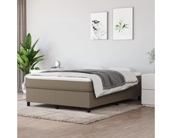 Boxspring Bedframe - Bedbodem Lattenbodem - Rustige Slaap - Robuuste Steunpoten - 140 x 200 cm - Taupe Grijs