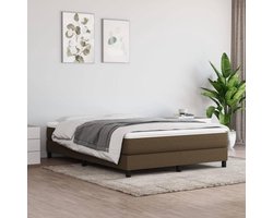 Boxspring Bedframe - Slaapbank Frame - Rustgevende Slaap - Ademende Stof - 140x190 cm - Bruin