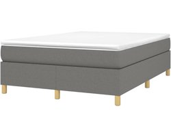Boxspring Bedframe - Slaapmeubel - Comfortabel Slapen - Stabiele Pootjes - 140x200 cm - Donkergrijs
