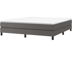 Boxspring Bedframe - Slaapmeubel Ledikant - Goede Nachtrust - Duurzaam Kunstleer - 180x200 cm - Grijs