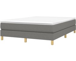 Boxspring bedframe - Slaapmeubel Ledikant - Goede nachtrust - Multiplex lattenbodem - 140x190 cm - Donkergrijs