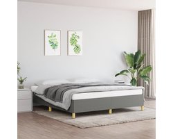 Boxspring Bedframe - Stoffen Bed - Betere Nachtrust - Stevige Steunpoten - 160 x 200 cm - Donkergrijs