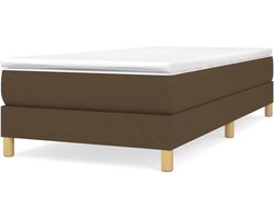 Boxspring bedframe - Stoffen bed - Rustige slaap - Stabiele steunpoten - 90 x 200 cm - Donkerbruin