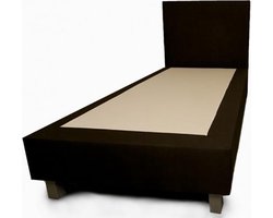 Boxspring Bjorn + Pocketvering Matras - 1 Persoons - 90x200 - Zwart - Bedden4045