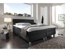 Boxspring Bravo - 140 x 200 - Pocketvering - Skai Zwart