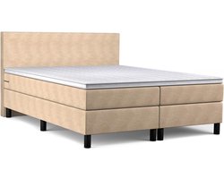 Boxspring Bravo - 140 x 200 - Pocketvering - Stof Beige