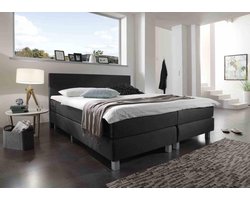 Boxspring Bravo - 180x200 cm - Luxe Pocketvering - Stof Zwart