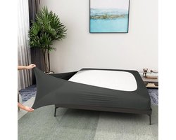 Boxspring Cover King Size - Jersey Knit & Stretchy Bedskirt - Grijs