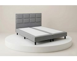 Boxspring DreamLux - 140x200 Zonder matras - Grijs 8 Vaks - BalBedden