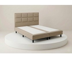 Boxspring DreamLux - 180x210 Zonder matras - Beige 8 Vaks - Puntrust Bedden