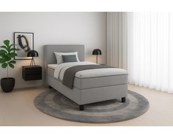 Boxspring DreamLux - 70x200 Compleet - Grijs Glad - BalBedden