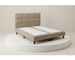 Boxspring DreamLux - 80x200 Zonder matras - Beige 8 Vaks - BalBedden