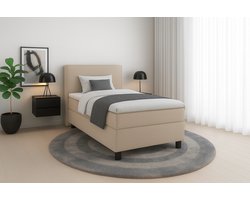 Boxspring DreamLux - 90x220 Compleet - Beige Glad - BalBedden