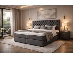 Boxspring Eindhoven Compleet van DER Bedding - OP MAAT & Verkrijgbaar in veel diverse kleuren! - 160x200