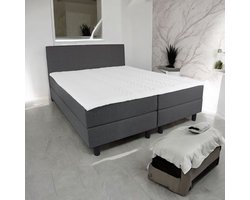 Boxspring Essential - 120x210 Compleet - Antraciet Glad - BG Homestyling
