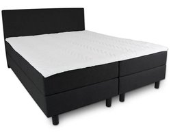 Boxspring Essential - 140x210 Compleet - Zwart Glad - BG Homestyling