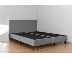Boxspring Essential - 160x200 Zonder matras - Grijs Glad - BG Homestyling