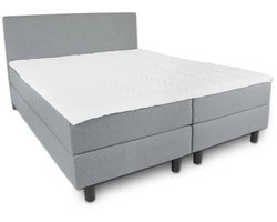 Boxspring Essential - 160x220 Compleet - Grijs Glad - BG Homestyling
