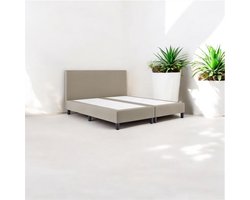 Boxspring Essential - 160x220 Zonder matras - Beige Glad - BG Homestyling