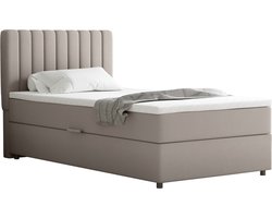 Boxspring Everest 100 x 200 cm tweepersoons met hoogwaardige Bonell-matras en topper