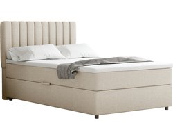 Boxspring Everest 120 x 200 cm tweepersoons met hoogwaardige Bonell-matras en topper