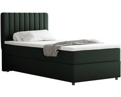 Boxspring Everest 90 x 200 cm tweepersoons met hoogwaardige Bonell-matras en topper