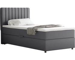 Boxspring Everest 90 x 200 cm tweepersoons met hoogwaardige Bonell-matras en topper