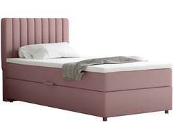 Boxspring Everest 90 x 200 cm tweepersoons met hoogwaardige Bonell-matras en topper