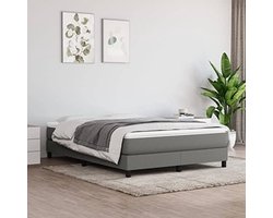 Boxspring Frame - Bedframe - Slapen - Stevige Pootjes - 140x200 cm - Donkergrijs