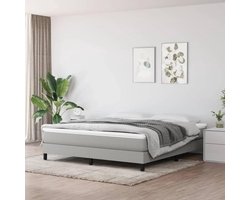 Boxspring Frame - Bedombouw - Goed Slapen - Stevige Pootjes - 160x200 cm - Lichtgrijs