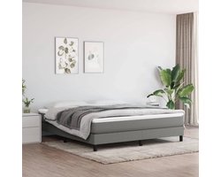 Boxspring Frame - Bedombouw Stof - Comfortabel Slapen - Stevige Pootjes - 160x200 cm - Donkergrijs