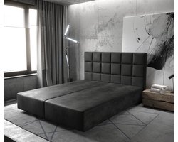 Boxspring-frame Dream-Fine microvezel antraciet vintage 180x200