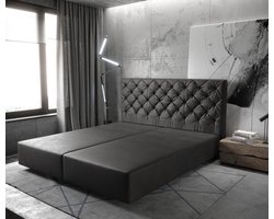 Boxspring-frame Dream-Great Imitatieleer antraciet 180x200