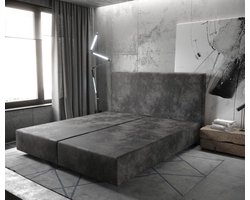 Boxspring frame Dream-Well Antraciet Vintage 180x200 cm Mikrofaser Beddengoed