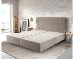 Boxspring frame Dream-Well Beige 180x200 cm Mikrofaser Beddengoed