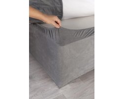 Boxspring Hoes - Bedrok - Slaapkamer Decoratie - Volledig Elastisch - Queen/Queen XL - Antraciet