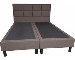 Boxspring Kristal - 2 persoons zonder matras bruin-antraciet mix