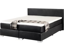Boxspring Kunstleer PRESIDENT 160 x 200 cm Zwart