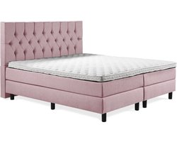 Boxspring Luxe 160x200 Capiton Oud Roze