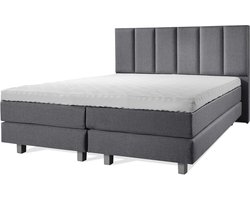 Boxspring Luxe 160x210 Vertical Antraciet Lederlook