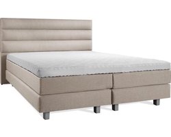 Boxspring Luxe 180x200 Horizon Taupe Lederlook