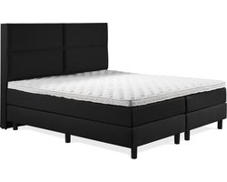Boxspring Luxe 180x220 4 vlaks Zwart